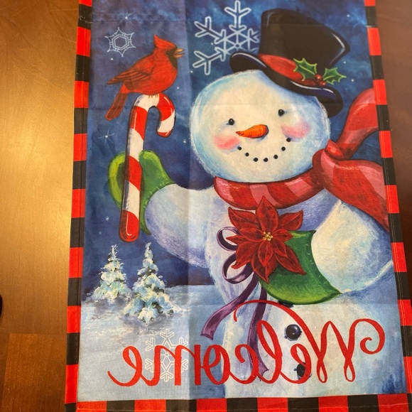 Christmas Snowman Flag - Picture 4 of 11